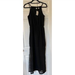 H&M Black Halter Maxi Sundress